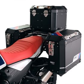 Top case atlas aluminium 36l + porte-bagages arrière BMW R12G/S - Unit Garage