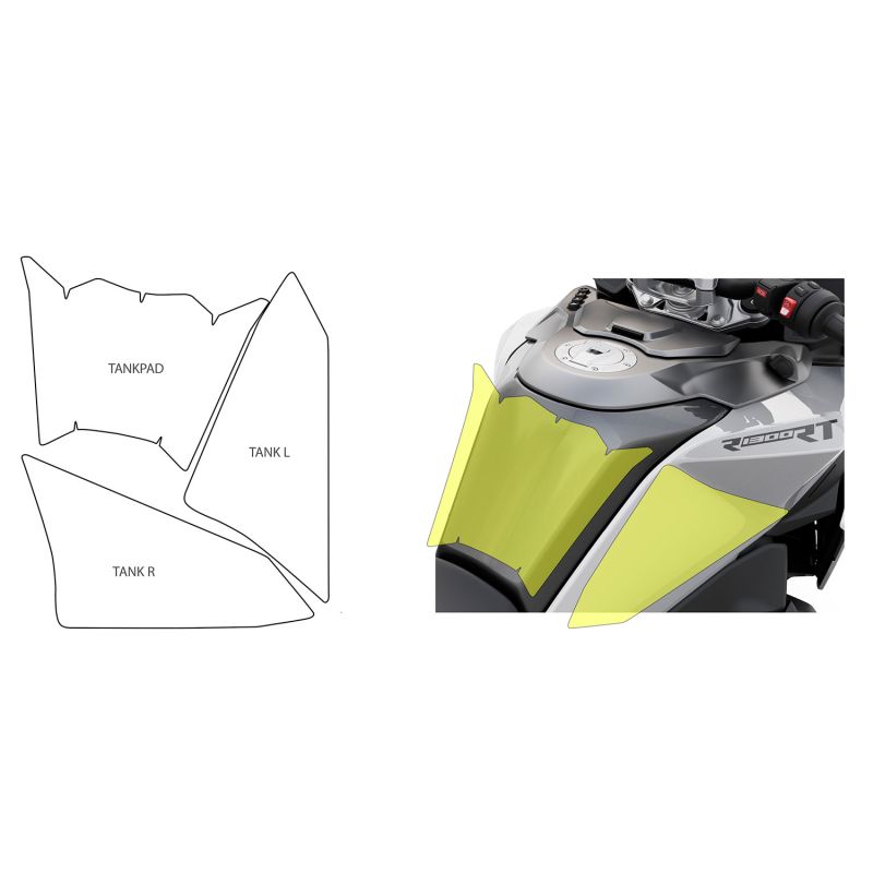 Kit films protection de rerservoir BMW R1300RT - Wunderlich PremiumShield