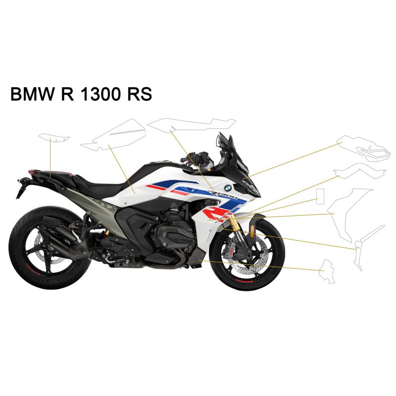 Kit complet film protection de peinture BMW R1300RS - Wunderlich PremiumShield