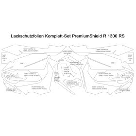 Kit complet film protection de peinture BMW R1300RS - Wunderlich PremiumShield