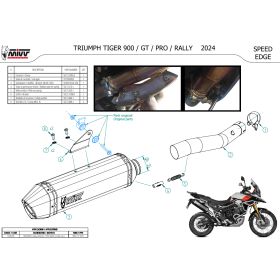 Silencieux homologué Triumph Tiger 900 (2024-) Speed Edge MIVV T.028.LRB