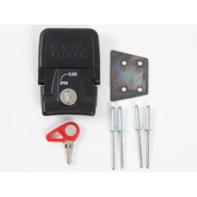 Serrure Noire complète pour Valises et Top case sur porte bagage Hepco-Becker