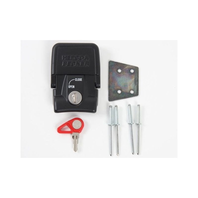 Serrure Noire complète pour Valises et Top case sur porte bagage Hepco-Becker Serrure Noire complète pour Valises et Top case sur porte bagage Hepco-Becker