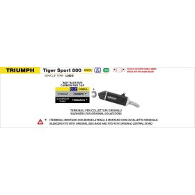 Silencieux EURO5+ Triumph Tiger 800 Sport 2025 / Arrow Indy Race Evo Dark