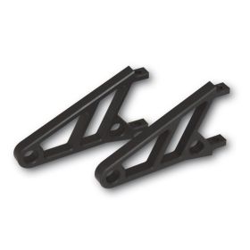 Pattes de Fixation Phare/Tête de Fourche CNC Court Noires - HIGHSIDER