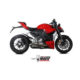 Silencieux Slip-On DELTA RACE MIVV Inox pour DUCATI PANIGALE V2 / Streetfighter V2 (Réf. D.046.LDRB)