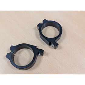 Paire de Colliers de Fixation en Aluminium Noir pour Fourche Moto CLAMP