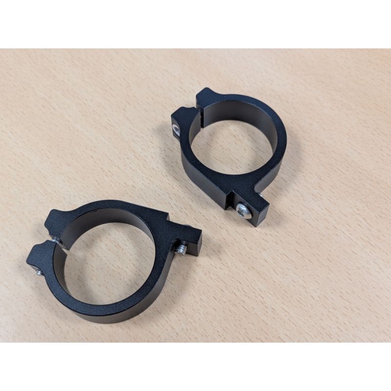 Paire de Colliers de Fixation en Aluminium Noir pour Fourche Moto CLAMP