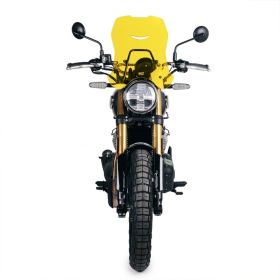 Bulle avec support GPS Royal Enfield Bear 650, Hunter 350 - Unit Garage Yellow