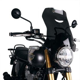 Bulle avec support GPS Royal Enfield Bear 650, Hunter 350 - Unit Garage XL Smoke