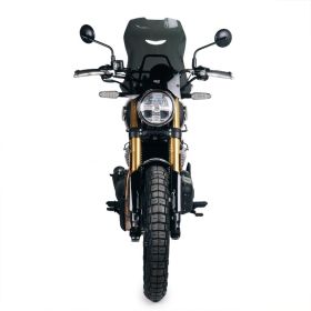 Bulle avec support GPS Royal Enfield Bear 650, Hunter 350 - Unit Garage XL Smoke