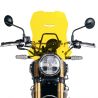 Bulle avec support GPS Royal Enfield Bear 650, Hunter 350 - Unit Garage XL Yellow