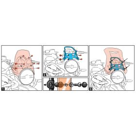 Bulle avec support GPS Royal Enfield Bear 650, Hunter 350 - Unit Garage