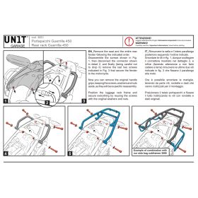 Porte-bagages avec poignées passager Royal Enfield Guerrilla 450 - Unit Garage 3851