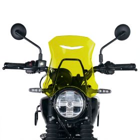 Bulle jaune avec support GPS Royal Enfield Guerrilla 450 - Unit Garage 3852YE