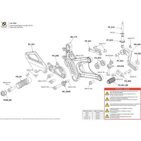 COMMANDES RECULÉES BONAMICI UNICA DUCATI STREETFIGHTER V4 / V4S 2025 - D002