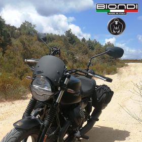 Bulle Sport Caffe Guzzi V7 III / V7 IV / V9 (16-25) - Biondi Noir Satiné - 8010392