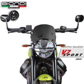 Bulle Sport Caffe Guzzi V7 III / V7 IV / V9 (16-25) - Biondi Noir Satiné - 8010392