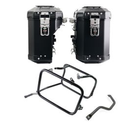Kit Valises Aluminium Atlas (39L+32L) & Supports Inox - Triumph 1200 XC / XE/ X / XE - UNIT GARAGE