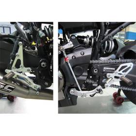 Commandes reculées Yamaha MT-07 et XSR700 / EVO Argent