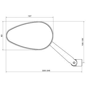 RÉTROVISEUR RADIAL RS RIZOMA BS132