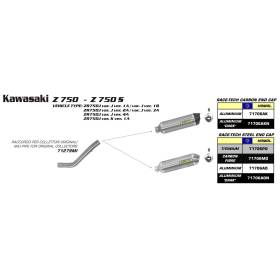 SILENCIEUX KAWASAKI Z750 04-06 / ARROW 71706