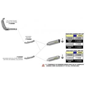 SILENCIEUX ARROW KAWASAKI Z 750 07-12 / Z 750 R 11-12 ARROW 003.Échappements – 71723 –  €